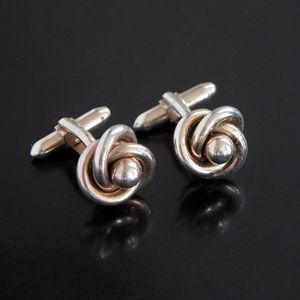 Gold Love Knot Cufflinks LOVE